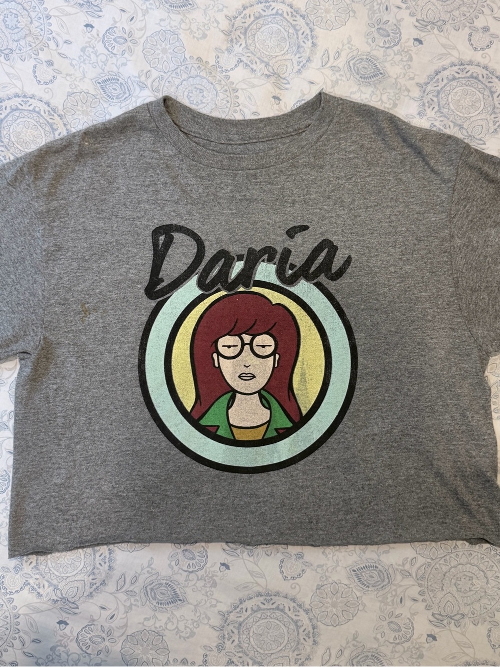 Daria Graphic Tee in Heather Gray